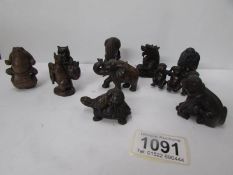 10 dark wood netsuke