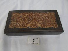 A marquetry inlaid box