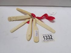 An unusual set of bone cutlery etc