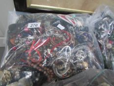 A large bag of costume jewellery