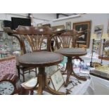 A pair of 1930's rotating desk chairs