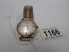 A 9ct gold cased Rotary 25 jewel self winding/automatic wristwatch