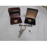 3 gent's watches including Rotary in box,