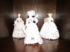 3 Coalport figurines