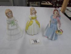 3 Royal Doulton figurines, Wendy,