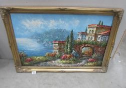 A gilt framed oil on canvas