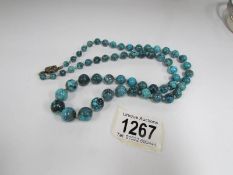An early 20th century turquoise necklace