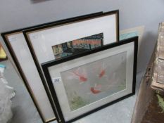 2 fine framed and glazed Japanese prints,