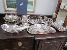 A good mixed lot of silver plate