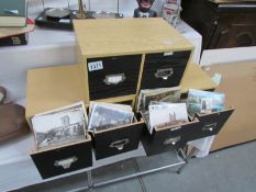 2 file boxes containing approximately 2000 postcards,