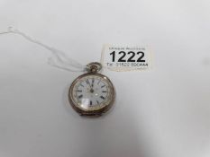 A Victorian ladies silver fob watch