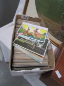 A box containing in excess of 400 postcards