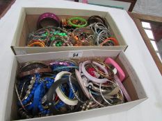 2 boxes of costume jewellery,