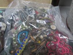 A large bag of costume jewellery