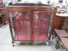 A mahogany astragal glazed display cabinet