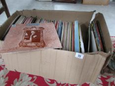 A large box of LP records