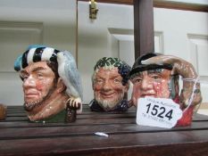 3 Royal Doulton character jugs being Gone Away,