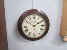 A small circular Smiths wall clock inscribed B.