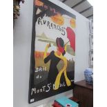A French advertising print on canvas