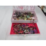 A jewellery box and costume jewellery