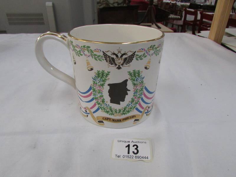 A Wedgwood commemorative cup for the wedding of Princess Ann to Captain Mark Phillips, 1973, - Image 2 of 3