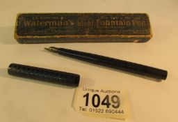 A boxed American Waterman's fountain pen,