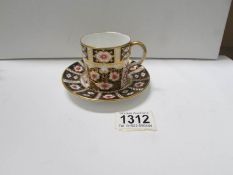 A Royal Crown Derby coffee cup and saucer