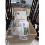 A box of first day covers, GB and world,