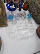 A mixed lot of glass ware including salts