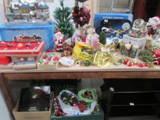 A large quantity of Christmas items