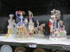 4 Staffordshire figures