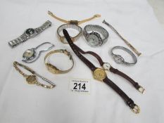 10 wrist watches including Cobolt Speechmaster, Rotary, Swiss army,