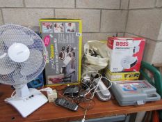 A mixed lot including steam cleaner, foot spa, fan,