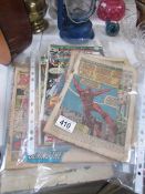 A quantity of old comics including Marvel