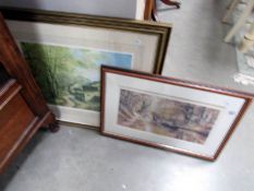 3 framed and glazed prints