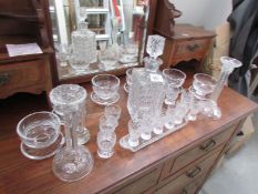 A mixed lot of cut glass items