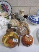 A mixed lot including conch shells etc