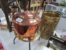 A copper kettle, a copper jug,