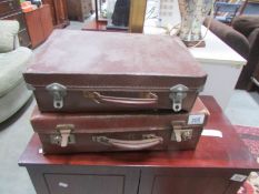 2 small vintage suitcases