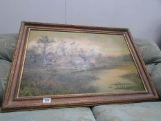 An oil on canvas rural scene