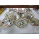 A set of 12 limited edition Edwardian lady months of the year plates