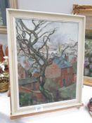 A town scene signed M Donington