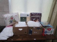 A large quantity of bedding etc,