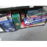 A shelf of games