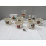 9 pieces of crested china including Goss