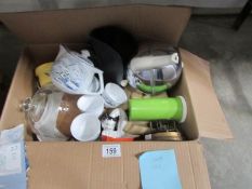 A box of miscellaneous items