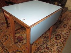 A formica topped table