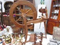 A spinning wheel,