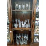 A mixed lot of drinking glasses