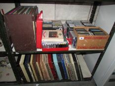 A large quantity of records and cassette tapes